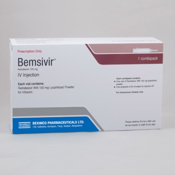 Bemsivir 5mg ml IV Infusion, Remdesivir price in Bangladesh, Prescriptions
