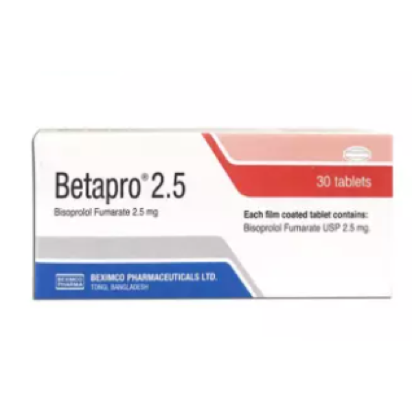 Betapro 2.5 Tablet in Bangladesh,Betapro 2.5 Tablet price , usage of Betapro 2.5 Tablet
