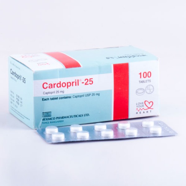Cardopril 25 in Bangladesh,Cardopril 25 price , usage of Cardopril 25