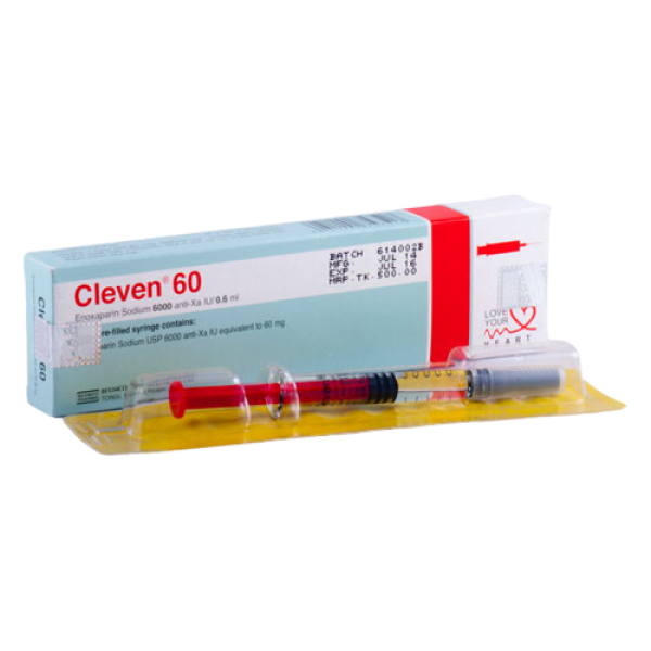 Cleven Injection 6000 Anti-Xa IU/0.6 ml in Bangladesh,Cleven Injection 6000 Anti-Xa IU/0.6 ml price, usage of Cleven Injection 6000 Anti-Xa IU/0.6 ml