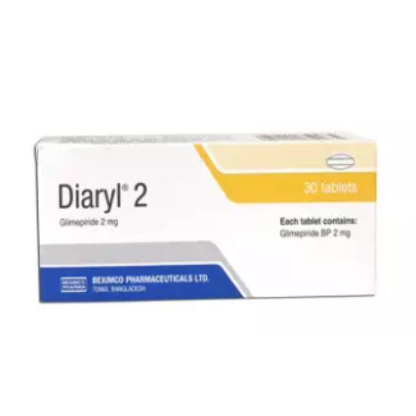 Diaryl Tablet 2 mg in Bangladesh,Diaryl Tablet 2 mg price , usage of Diaryl Tablet 2 mg