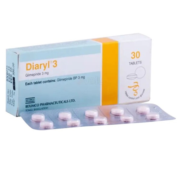 Diaryl 3 mg Tablet, 1 strip Diaryl 3 mg Tablet, 1 strip