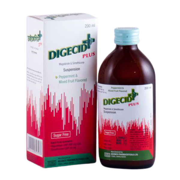 Digecid Plus Suspension 200 ml Bottle in Bangladesh,Digecid Plus Suspension 200 ml Bottle price, usage of Digecid Plus Suspension 200 ml Bottle