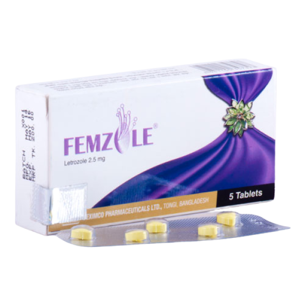 Femzole 2.5 mg Tablet, 5's pack in Bangladesh,Femzole 2.5 mg Tablet, 5's pack price, usage of Femzole 2.5 mg Tablet, 5's pack