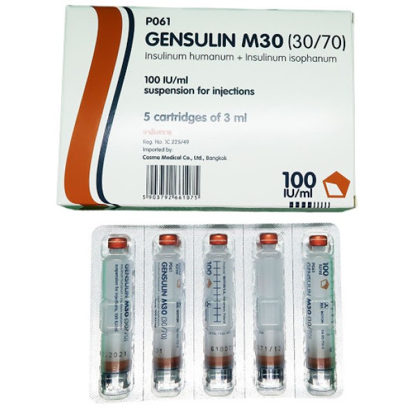 Gensulin M 30 (30/70) 3ml Cartridge 5s pack