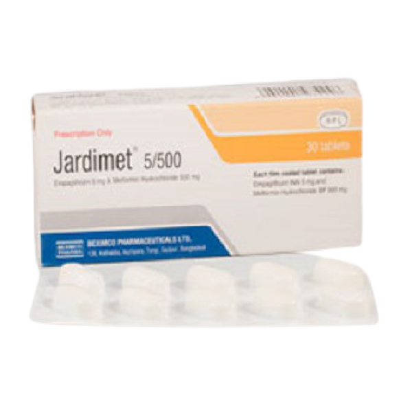 Jardimet 5/500 mg Tablet in Bangladesh,Jardimet 5/500 mg Tablet price, usage of Jardimet 5/500 mg Tablet