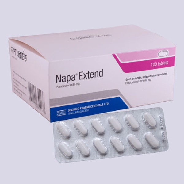 Napa Extend tablet, Paracetamol 665 mg Xr Tablet, Paracetamol