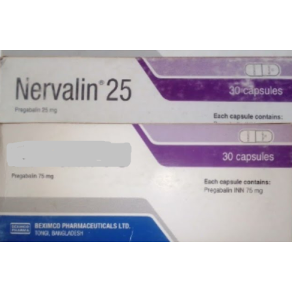 Nervalin 25 capsule in Bangladesh,Nervalin 25 capsule price , usage of Nervalin 25 capsule