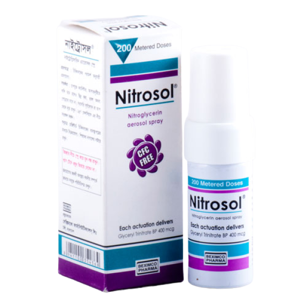 Nitrosol Spray 400 mcg/spray in Bangladesh,Nitrosol Spray 400 mcg/spray price, usage of Nitrosol Spray 400 mcg/spray