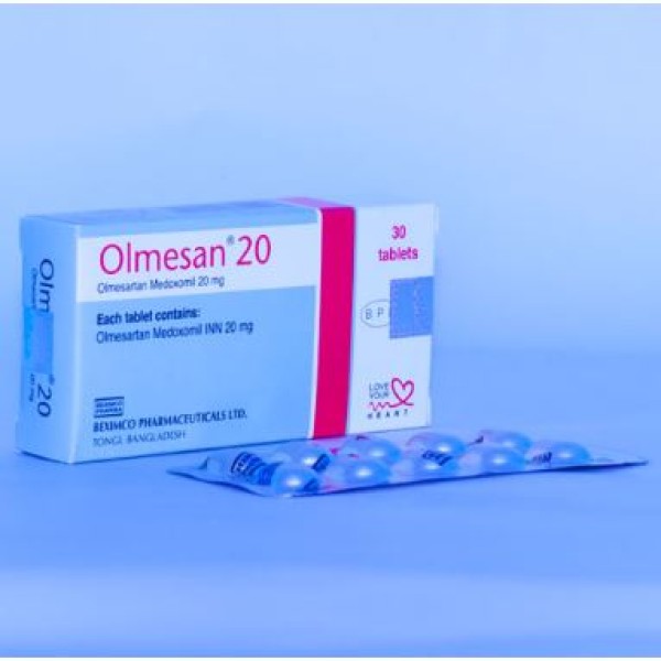 Olmesan 20 tablet in Bangladesh,Olmesan 20 tablet price , usage of Olmesan 20 tablet