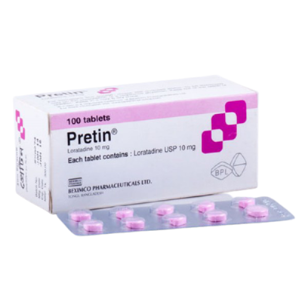 Pretin 10 mg Tablet, 1 strip