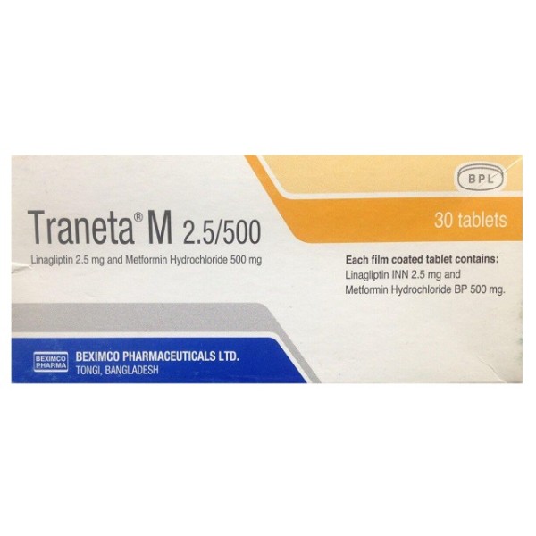 Traneta M 2.5 mg+500 mg Tablet in Bangladesh,Traneta M 2.5 mg+500 mg Tablet price , usage of Traneta M 2.5 mg+500 mg Tablet