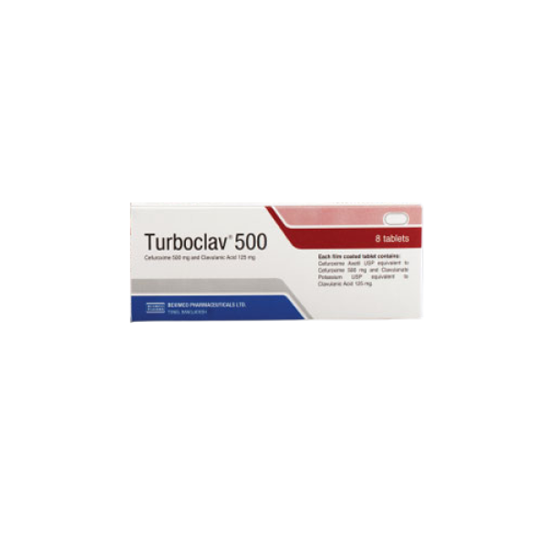 Turboclav 500/125 mg Tablet 8's pack in Bangladesh,Turboclav 500/125 mg Tablet 8's pack price, usage of Turboclav 500/125 mg Tablet 8's pack