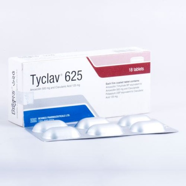 Tyclav 625 Tablet in Bangladesh,Tyclav 625 Tablet price , usage of Tyclav 625 Tablet