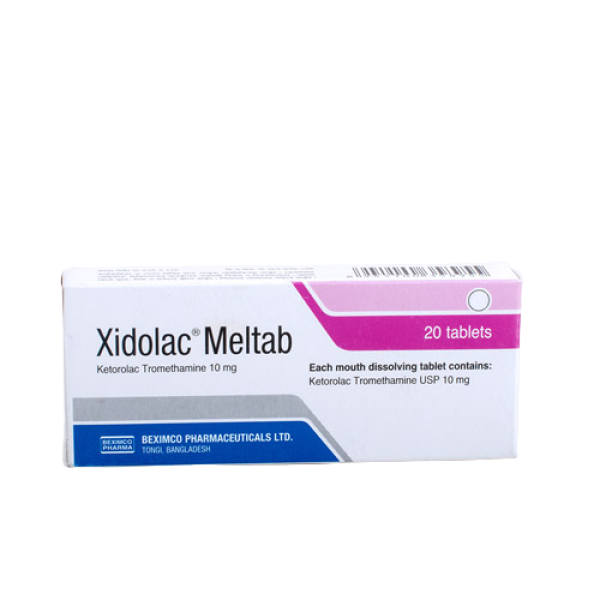 Xidolac Meltab 10 mg Tablet 20's pack in Bangladesh,Xidolac Meltab 10 mg Tablet 20's pack price, usage of Xidolac Meltab 10 mg Tablet 20's pack