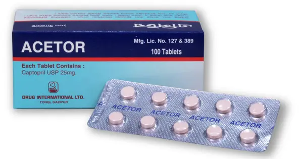 Acetor 25 Tab - Captopril