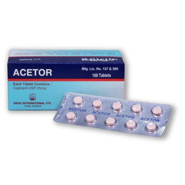 Acetor 25 Tab, 11806, Captopril