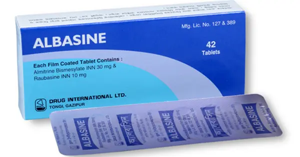 Albasine Tablet - Almitrine Bismesylate + Raubasine