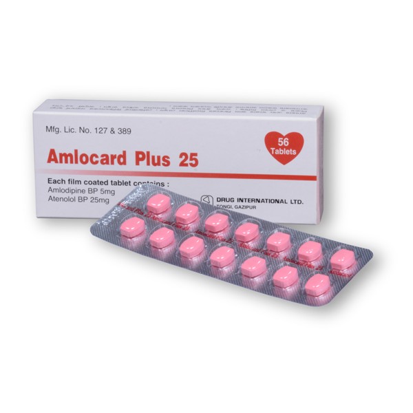 Amlocard PLUS 5/25 Tab, 7099, Amlodipine