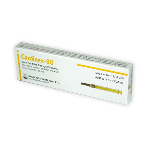 Cardinex 80 mg/0.8 ml Injection Bangladesh,Cardinex 80 mg/0.8 ml Injection price,usage of Cardinex 80 mg/0.8 ml Injection