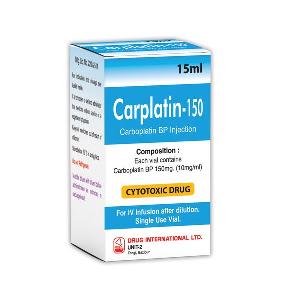 Carplatin 150 mg vial IV Infusion in Bangladesh,Carplatin 150 mg vial IV Infusion price,usage of Carplatin 150 mg vial IV Infusion