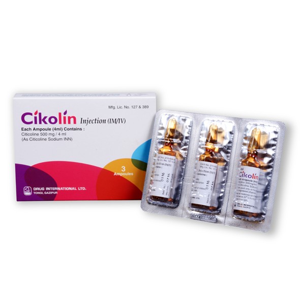 Cikolin 500 mg/4 ml IM/IV Injection Bangladesh,Cikolin 500 mg/4 ml IM/IV Injection price,usage of Cikolin 500 mg/4 ml IM/IV Injection