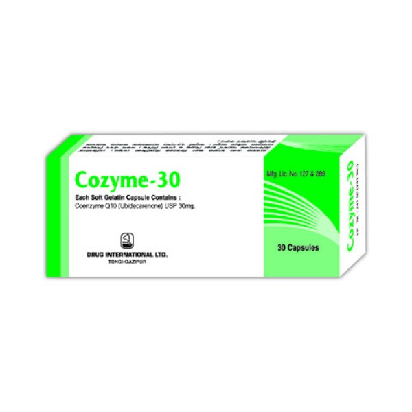 Cozyme 30 Soft Capsule in Bangladesh,Cozyme 30 Soft Capsule price , usage of Cozyme 30 Soft Capsule