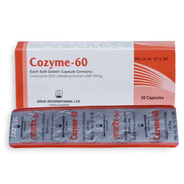 Cozyme 60 Soft Capsule in Bangladesh,Cozyme 60 Soft Capsule price , usage of Cozyme 60 Soft Capsule