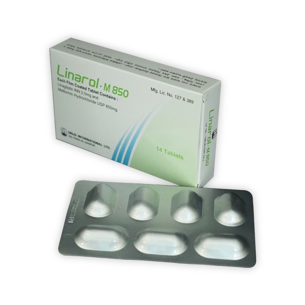 Linarol-M 2.5 mg+850 mg Tablet in Bangladesh,Linarol-M 2.5 mg+850 mg Tablet price,usage of Linarol-M 2.5 mg+850 mg Tablet