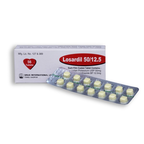 Losardil 50 mg+12.5 mg Tablet in Bangladesh,Losardil 50 mg+12.5 mg Tablet price,usage of Losardil 50 mg+12.5 mg Tablet