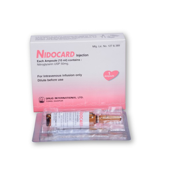 Nidocard 50 mg/10 ml Injection in Bangladesh,Nidocard 50 mg/10 ml Injection price,usage of Nidocard 50 mg/10 ml Injection