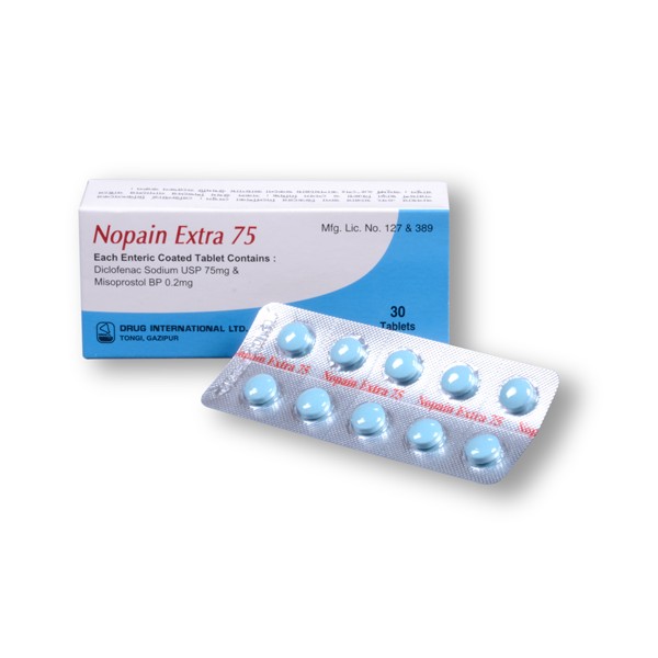 Nopain Extra 75 Tab in Bangladesh,Nopain Extra 75 Tab price , usage of Nopain Extra 75 Tab