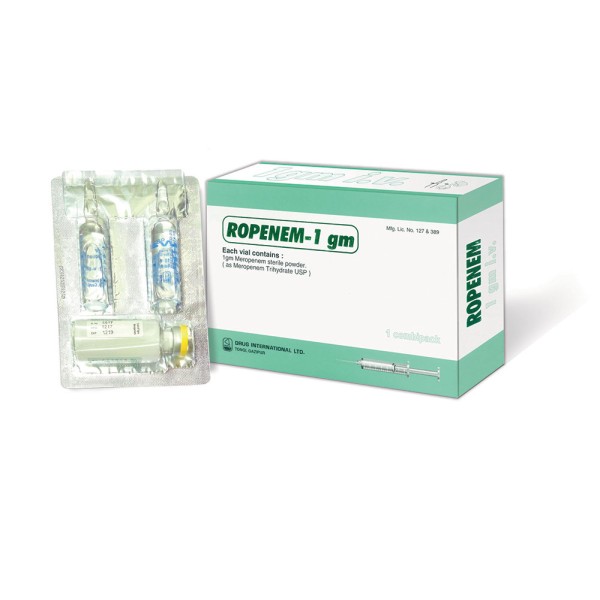 Ropenem 1 gm vial IV Injection or Infusion in Bangladesh,Ropenem 1 gm vial IV Injection or Infusion price,usage of Ropenem 1 gm vial IV Injection or Infusion