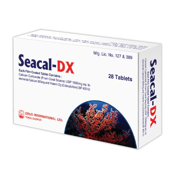 Seacal-DX 600 mg+400 IU Tablet in Bangladesh,Seacal-DX 600 mg+400 IU Tablet price,usage of Seacal-DX 600 mg+400 IU Tablet