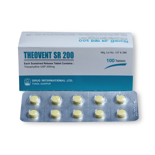 Theovent SR 200 Tab in Bangladesh,Theovent SR 200 Tab price , usage of Theovent SR 200 Tab