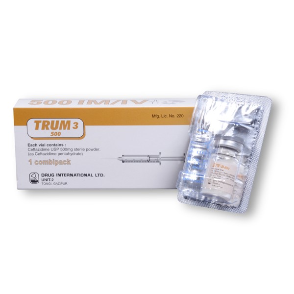 Trum 3 500 mg/vial IM/IV Injection in Bangladesh,Trum 3 500 mg/vial IM/IV Injection price,usage of Trum 3 500 mg/vial IM/IV Injection