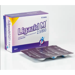 Ligazid M 2.5 mg+850 mg Tablet