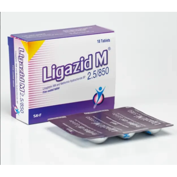 Ligazid M 2.5 mg+850 mg Tablet