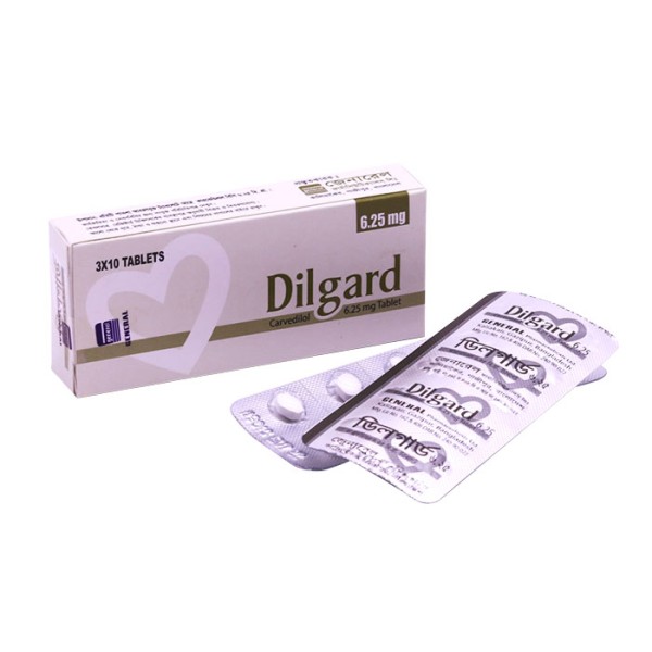 Dilgard 6.25 Tab in Bangladesh,Dilgard 6.25 Tab price , usage of Dilgard 6.25 Tab
