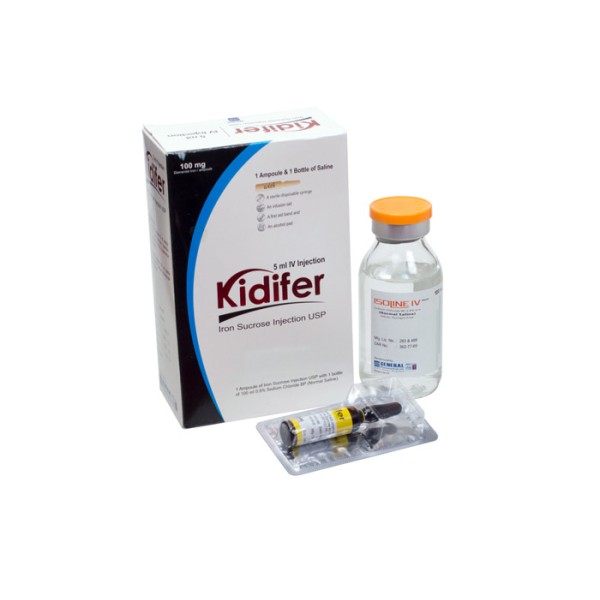 Kidifer 100 mg/5 ml IV Injection or Infusion in Bangladesh,Kidifer 100 mg/5 ml IV Injection or Infusion price, usage of Kidifer 100 mg/5 ml IV Injection or Infusion