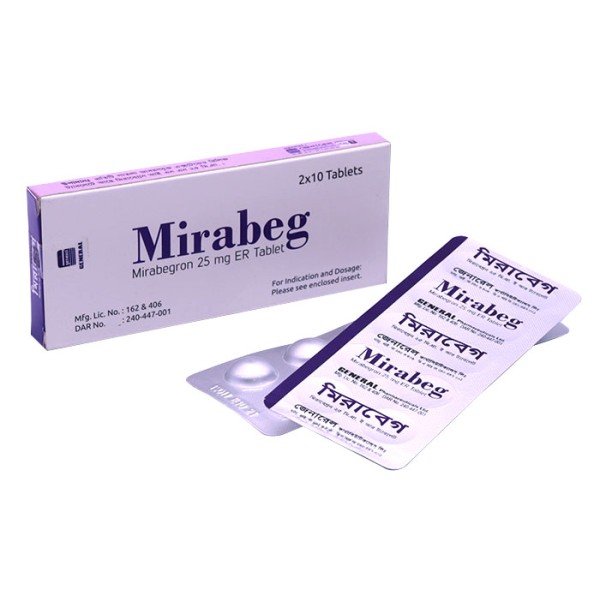 Mirabeg erTab 25 mg in Bangladesh,Mirabeg erTab 25 mg price , usage of Mirabeg erTab 25 mg