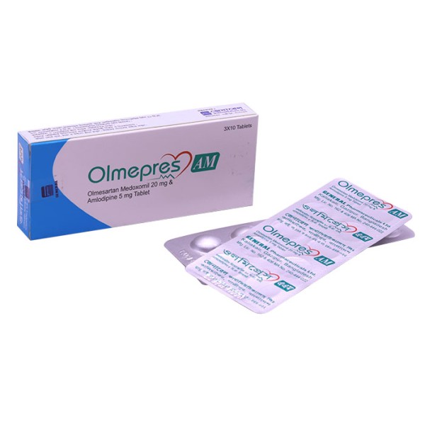 Olmepres AM 5 mg+20 mg Tablet in Bangladesh,Olmepres AM 5 mg+20 mg Tablet price, usage of Olmepres AM 5 mg+20 mg Tablet