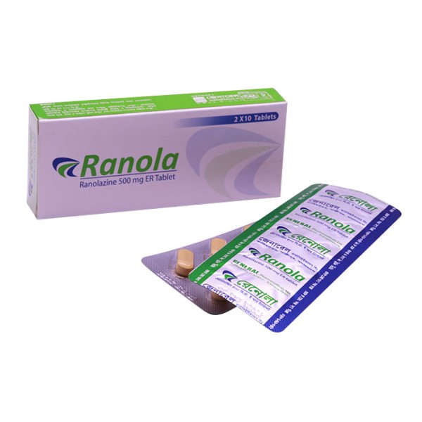 Ranola ER Tab 500 mg in Bangladesh,Ranola ER Tab 500 mg price , usage of Ranola ER Tab 500 mg