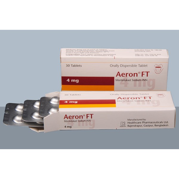 Aeron FT 4mg tablet, 14886, Montelukast