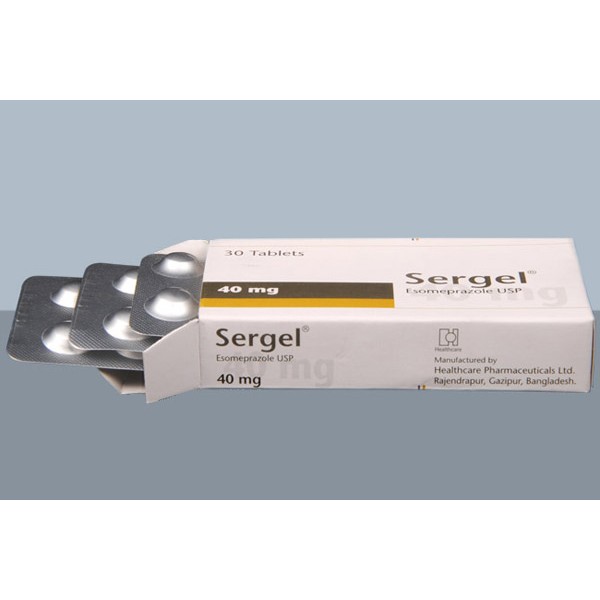 Sergel 40 Tablets, Esomeprazole 40 mg Tablet, Esomeprazole