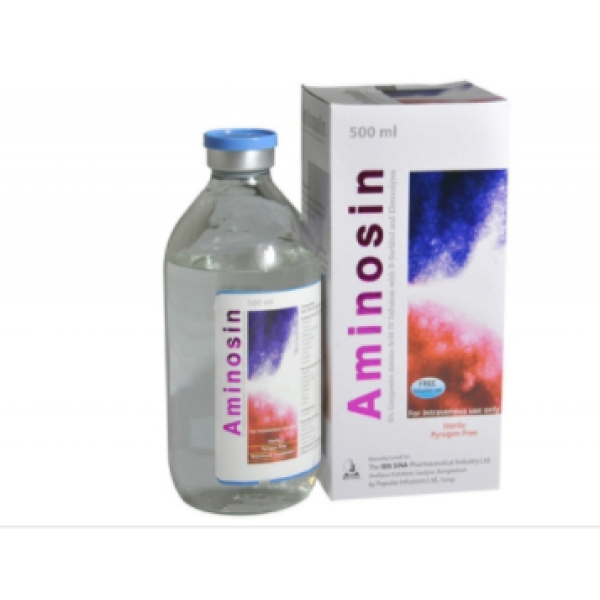 Aminosin 5% 500 ml IV Infusion in Bangladesh,Aminosin 5% 500 ml IV Infusion price,usage of Aminosin 5% 500 ml IV Infusion