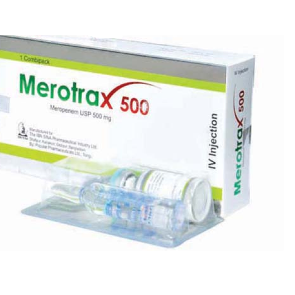 Merotrax 500 mg/vial IV Injection or Infusion in Bangladesh,Merotrax 500 mg/vial IV Injection or Infusion price,usage of Merotrax 500 mg/vial IV Injection or Infusion