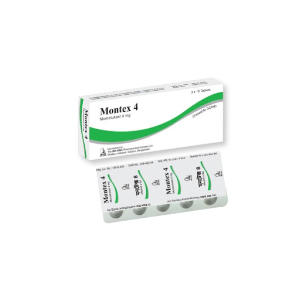 Montex 4 mg Tablet in Bangladesh,Montex 4 mg Tablet price,usage of Montex 4 mg Tablet