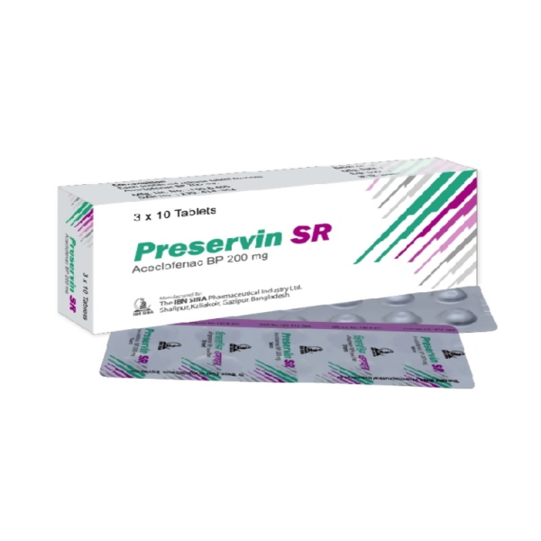 Preservin SR 200 mg Tablet