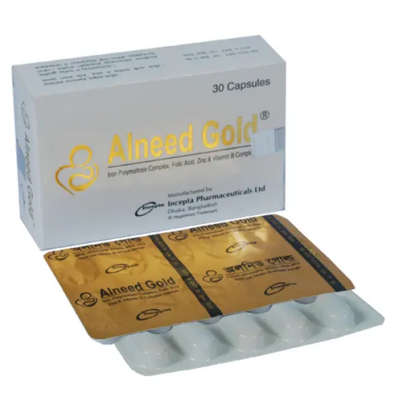 ALNEED GOLD Capsule. - Iron Polymaltose Complex + Folic Acid + Zinc ...